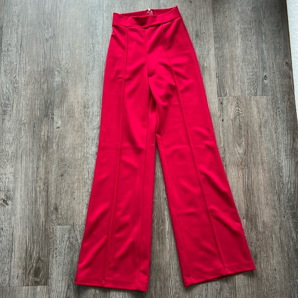 Fashion Nova Red High-Waisted Pantsuit
